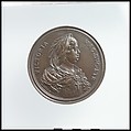 Vittoria della Rovere, Grand Duchess of Tuscany (1622-94), Medalist: Massimiliano Soldani (Italian, Montevarchi 1656–1740 Montevarchi), Bronze, dark brown patina, Italian, Florence