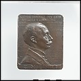 Portrait medallion of Emile Molinier, Henry Nocq (French, 1868–1944), Patinated galvanotype, French