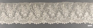 Border (one of four), Needle lace, point d’Alençon, French