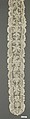 Pair of joined lappets, Needle lace, point d'Argentan, French
