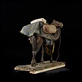 Camel, Polychromed wooden body covered with stucco; wooden saddle and leather girth straps; burlap cushion and leather saddlebags, Italian, Naples