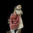 Elderly king, Polychromed terracotta head and wooden limbs; body of wire wrapped in tow; silk and satin garments; silver and gold metallic thread; glass buttons; silver-gilt sword, hilt and crown; leather sheath, Italian, Naples