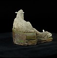 Pair of sheep, Polychromed terracotta, Italian, Naples