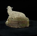 Pair of sheep, Polychromed terracotta, Italian, Naples