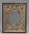 Relief mounted as a mirror frame, Wenzel Jamnitzer (German, Vienna 1507/8–1585 Nuremberg), Gilded silver, ebony, mirror plate (later), German, Nuremberg