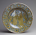 Dish with the Incredulity of St. Thomas, Maiolica (tin-glazed earthenware), lustered, Italian, Deruta