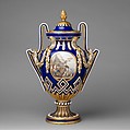 Vase with cover (vase à bâtons rompus), Sèvres Manufactory (French, 1740–present), Soft-paste porcelain, French, Sèvres