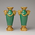 Pair of mounted vases (vase à monter), Sèvres Manufactory  French, Soft-paste porcelain, gilt bronze, French, Sèvres