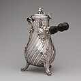 Coffeepot, François Thomas Germain (French, Paris 1726–1791 Paris, master 1748), Silver with ebony handle, French, Paris