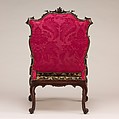 Armchair, After a design by Thomas Chippendale (British, baptised Otley, West Yorkshire 1718–1779 London), Mahogany, needlework, British