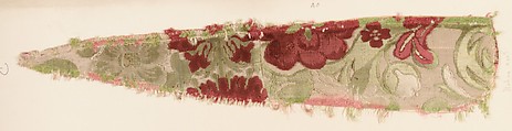 Fragment, Silk, metal thread, Italian