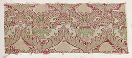 Fragment, Silk, metal weft, Italian