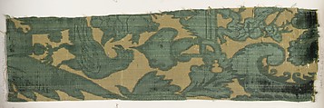 Fragment, Silk, metal thread, Italian, Venice