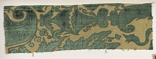 Fragment, Silk, metal thread, Italian, Venice