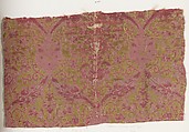 Fragment, Silk, metal thread, Italian