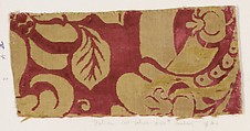 Fragment, Silk, metal thread, Italian