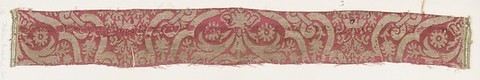 Fragment, Silk, metal thread, Italian