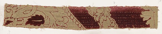 Fragment, Silk, metal thread, Italian, Venice