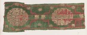 Fragment, Silk, metal thread, Italian, Venice or Damascan