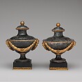 Vase with cover, Wedgwood and Bentley (British, Etruria, Staffordshire, 1769–1780), Porphyry ware, British, Etruria, Staffordshire