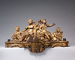 Stretcher from a console table from the Queen's bed chamber at Versailles, Jules Degoullons French, Oak, gilt, French