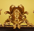 Showcase on stand (Scarabattola), Walnut; carved, painted, and gilded linden wood; mirror glass, Italian, Rome