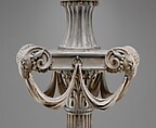 Candlestand (one of a pair), Carved and painted basswood, glass and gilded-bronze mounts, British