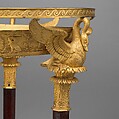 Washstand (athénienne or lavabo), Design attributed to Charles Percier (French, Paris 1764–1838 Paris), Legs, base and shelf of yew wood; gilt-bronze mounts; iron plate beneath shelf, French, Paris