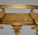 Washstand (athénienne or lavabo), Design attributed to Charles Percier (French, Paris 1764–1838 Paris), Legs, base and shelf of yew wood; gilt-bronze mounts; iron plate beneath shelf, French, Paris