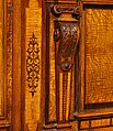 Cabinet (Fassadenschrank), Pine, oak, walnut; Hungarian ash, birch, various fruitwoods, walnut, palisander, other woods, partly stained (marquetry veneer); wrought iron,, German, Nuremberg