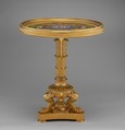 Table, Royal Porcelain Manufactory, Berlin (German, founded 1763), Hard-paste porcelain, gilded bronze, and yellow metal; iron and wood as support materials, German, Berlin