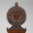 Chair (Sgabello), Attributed to the Workshop of Giuliano da Maiano (1432–1490) and Benedetto da Maiano (1442–1497), Walnut, maple, ebony; ebonized wood, and fruitwood; traces of gilding and red paint, Italian, Florence