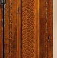 Sacristy cabinet, Poplar wood and walnut inlaid with various woods; iron locks, handles and key, Italian, Florence or Siena