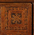 Sacristy cabinet, Poplar wood and walnut inlaid with various woods; iron locks, handles and key, Italian, Florence or Siena
