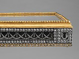 Center table, Imperial Armory, Tula (south of Moscow), Russia, Steel, silver, gilt copper, gilt brass, basswood; replaced mirror glass, Russian, Tula