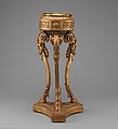 Pair of tripod stands (athèniennes), After a design by Jean-Henri Eberts, Carved and gilded pine; brass liners; gilt bronze, French