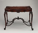 China table, After a design by Thomas Chippendale (British, baptised Otley, West Yorkshire 1718–1779 London), Mahogany, British