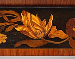 Cabinet on stand, Attributed to Jan van Mekeren (Dutch, Tiel ca. 1658–1733 Amsterdam), Oak veneered with rosewood, olivewood, ebony, holly, tulipwood, barberry and other partly green-stained marquetry woods, Dutch, Amsterdam