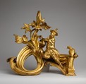 Pair of firedogs, Gilt bronze, brass, French