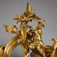Pair of firedogs, Gilt bronze, brass, French