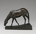 Horse at Trough, Edgar Degas (French, Paris 1834–1917 Paris), Bronze, French