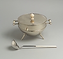 Tureen and ladle, Christopher Dresser British, Scottish, Electroplate (silver on yellow metal); ivory, British, Birmingham