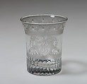 Tumbler, Glass, probably French
