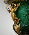 Monumental vase, Pedestal and mounts by Pierre Philippe Thomire (French, Paris 1751–1843 Paris), Russian malachite, composite filling material; gilt-bronze mounts; bronze pedestal, probably Italian, Florence and French, Paris