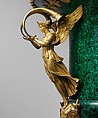 Monumental vase, Pedestal and mounts by Pierre Philippe Thomire (French, Paris 1751–1843 Paris), Russian malachite, composite filling material; gilt-bronze mounts; bronze pedestal, probably Italian, Florence and French, Paris