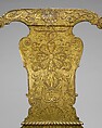 Settee, Possibly made by Benjamin Goodison (British, 1700–1767), Gilded gesso on walnut; previously covered in eighteenth-century blue silk damask not original to the settee, British