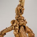 Pair of candlestands, Linden wood; cut and gilded gesso; Tegernsee limestone top, German, Munich