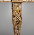 Console table, Attributed to Giuseppe Maria Bonzanigo (1745–1820), Carved, painted and gilded poplar wood; marble top, Italian, Turin
