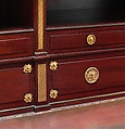 Rolltop desk, David Roentgen (German, Herrnhaag 1743–1807 Wiesbaden, master 1780), Oak, cherry, pine, mahogany, veneered with maple, burl woods, holly, hornbeam (all partially stained), tulipwood, mahogany, and other woods; mother-of-pearl; partially gilded and tooled leather; gilt bronze, iron, steel, brass, partially gold-lacquered brass, German, Neuwied am Rhein