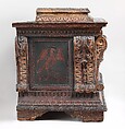 Cassone with painted front panel depicting the Conquest of Trebizond, Attributed to workshop of Apollonio di Giovanni di Tomaso (Italian, Florence ca. 1416–1465 Florence), Poplar wood, linen, polychromed and gilded gesso with panel painted in tempera and gold, Italian, Florence